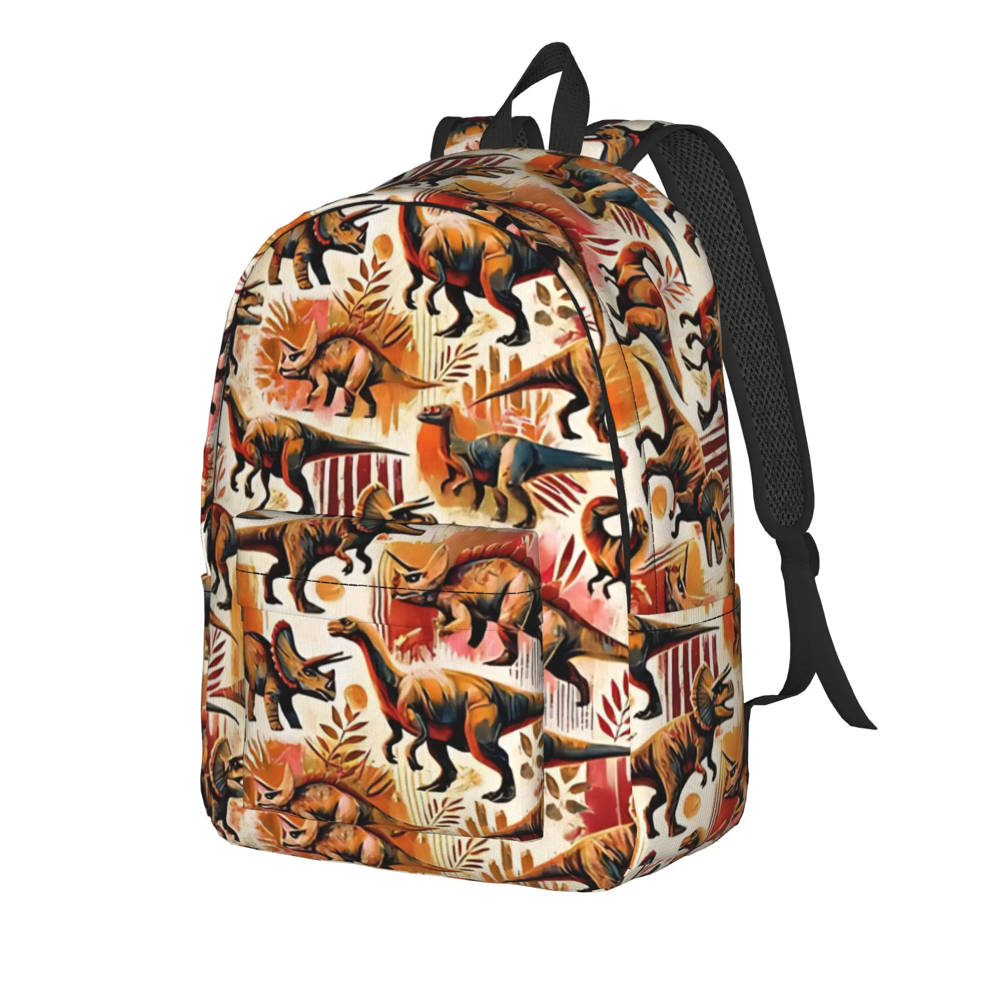 Dinosaur Themed Backpack  Cycling Backpacks Women Men Design Durable High School Bags Kawaii Rucksack