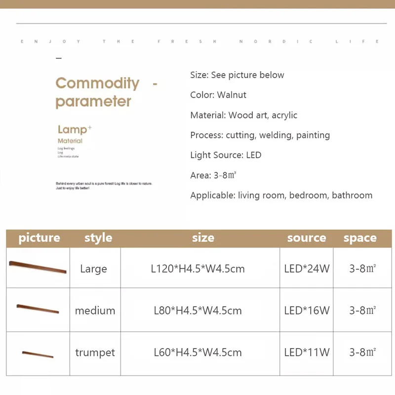 Imagem -04 - Moderno Led Simples Lâmpada de Parede para Varanda Corredor Espelho Farol Madeira Maciça Parede Scomce Decoração para Casa Luminária Lustre