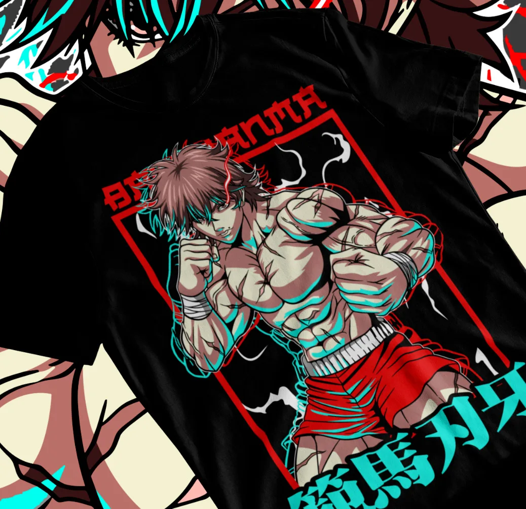 Baki T-Shirt The Grappler Hanma Manga Yujiro Hanma Baki Anime Soft Tee All Sizes