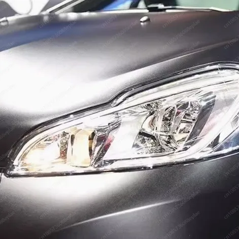 غطاء أمامي بديل لـ 208 2012 2013-2018، عدسة إصلاح صفراء ضبابية متصدعة، مادة PC عالية الشفافية #5