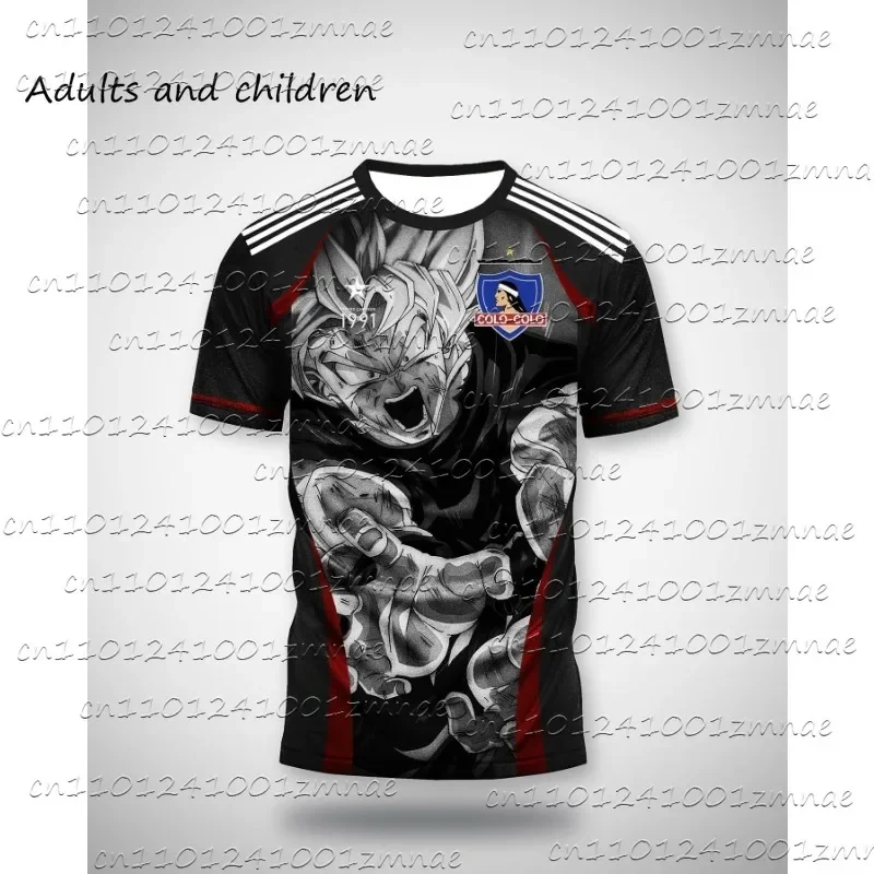 

Hot Selling Chilean ColoColo X DBZ Short Sleeved Summer Men's Breathable Short Sleeved Outdoor Football Enthusiast T-shirt