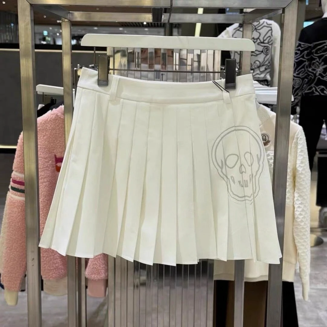 Women's Golf Skirt 2026 Summer New Korean Style Pleated A-Line Draped Elegant Versatile Sporty Quick-Dry Polyester Stretch Soft