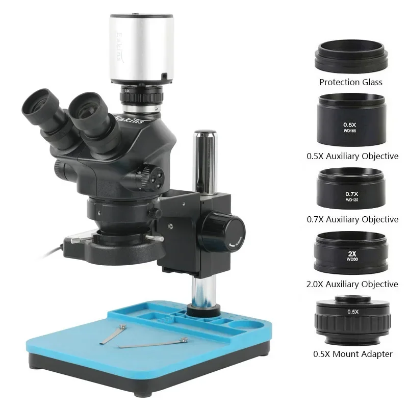 3.5X-100X Zoom Trinocular Stereo Microscope 4K Autofocus HDMI Measure USB3.0 PC Industrial Soldering Digital Camera