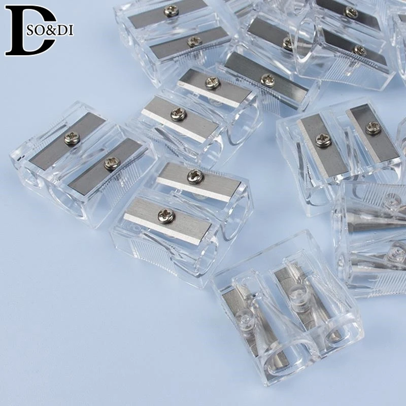 10Pcs Pencil Sharpener 1/2 Hole Pencil Sharpener Multi-functional Pocket Drawing Writing Pencil Sharpening Tool School Supplies