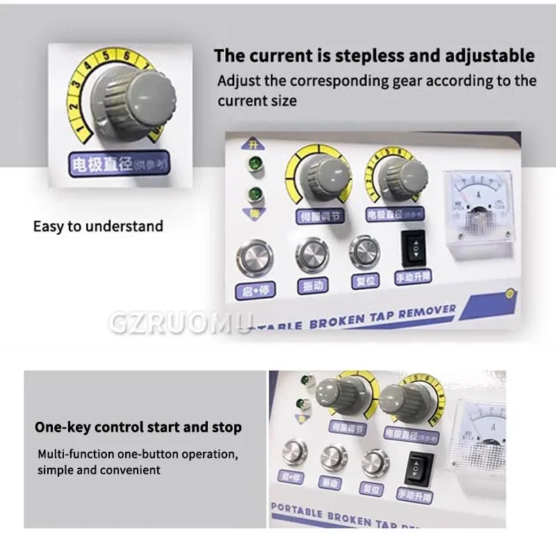 EDM-1500C High Requency EDM Machine Portable Breaking Tap Electrical Spark Machine Processing Bolts Screws Drill Bits  Holes