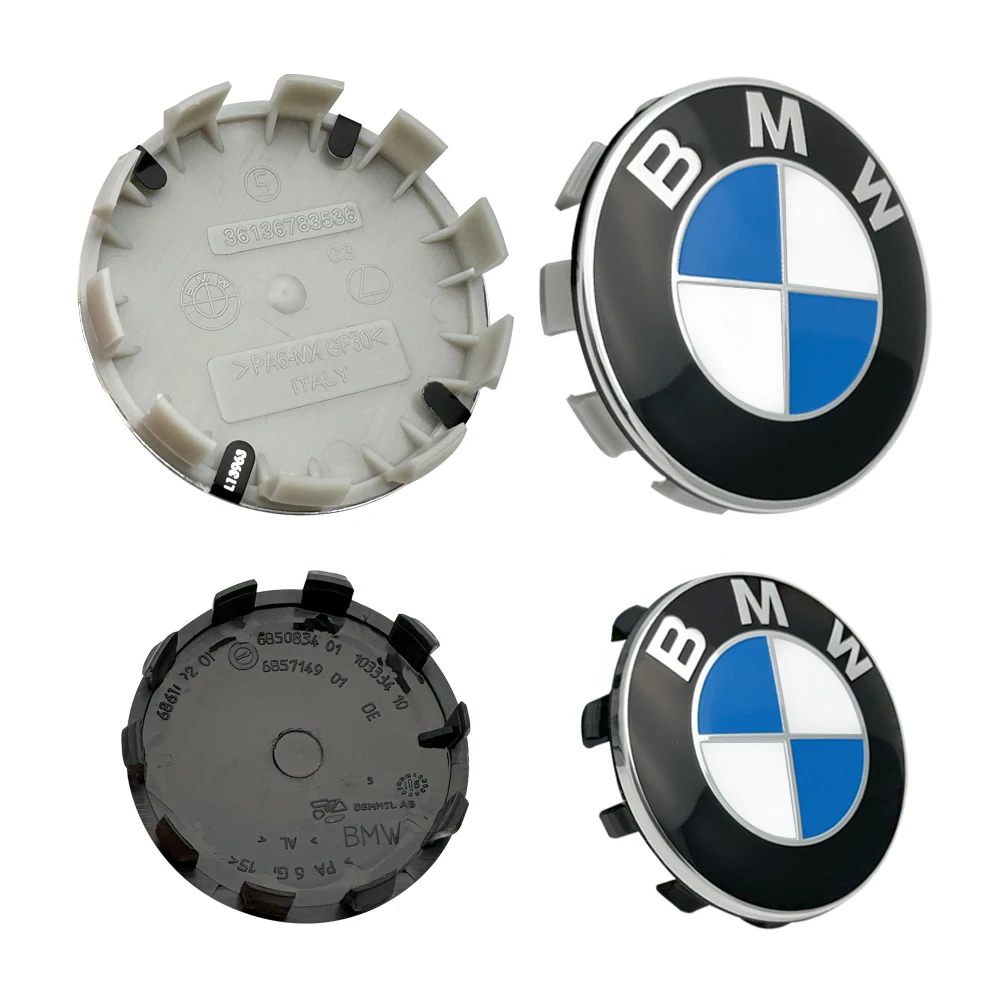 4Pcs 56/68mm Car Wheel Center Hub Cap Auto Rim Covers For BMW E36 E46 E53 E90 E60 E61 E93 E87 X3 X5 F30 F20 F10 G30 Accessories