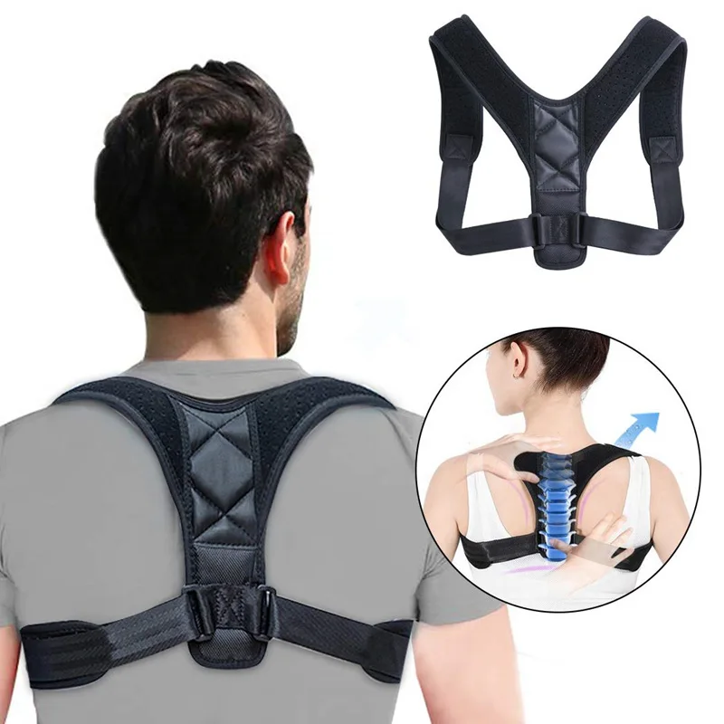 Posture Corrector Clavicle Spine Back Belt Adjustable Unisex Upper Back Shoulder Lumbar Posture Correction