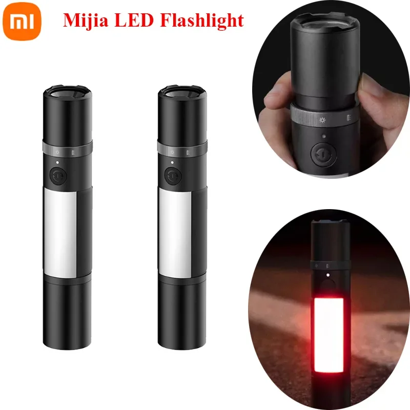 Xiaomi Mijia Multi-functional LED Flashlight Zoomable Ultra Bright Safety Belt Cutter Car Emergency Light