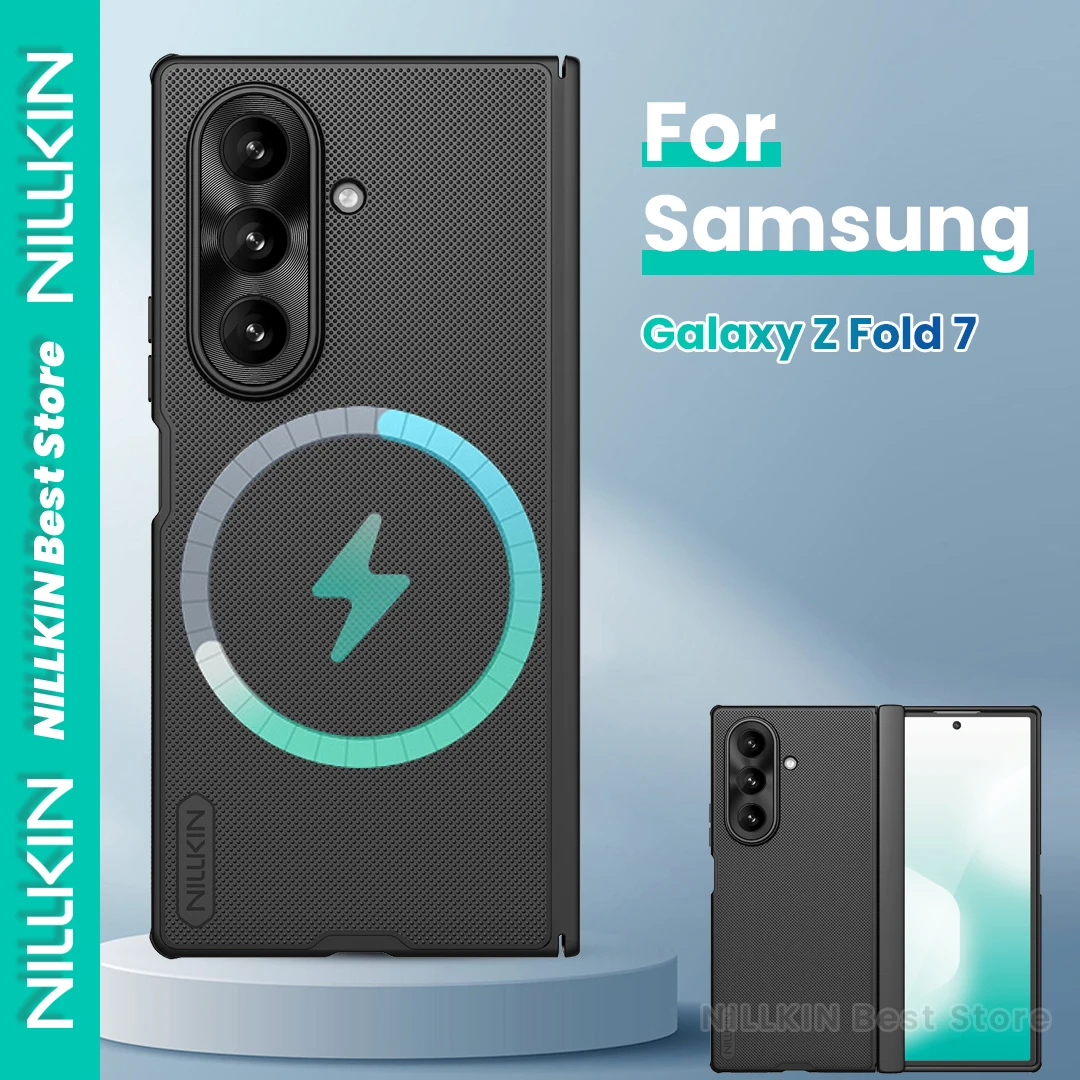 

Nillkin For Samsung Galaxy Z Fold 7 Phone Case Magnetic Attachment Bump Texture Lens Fine Hole Protective Full Cover Shockproof