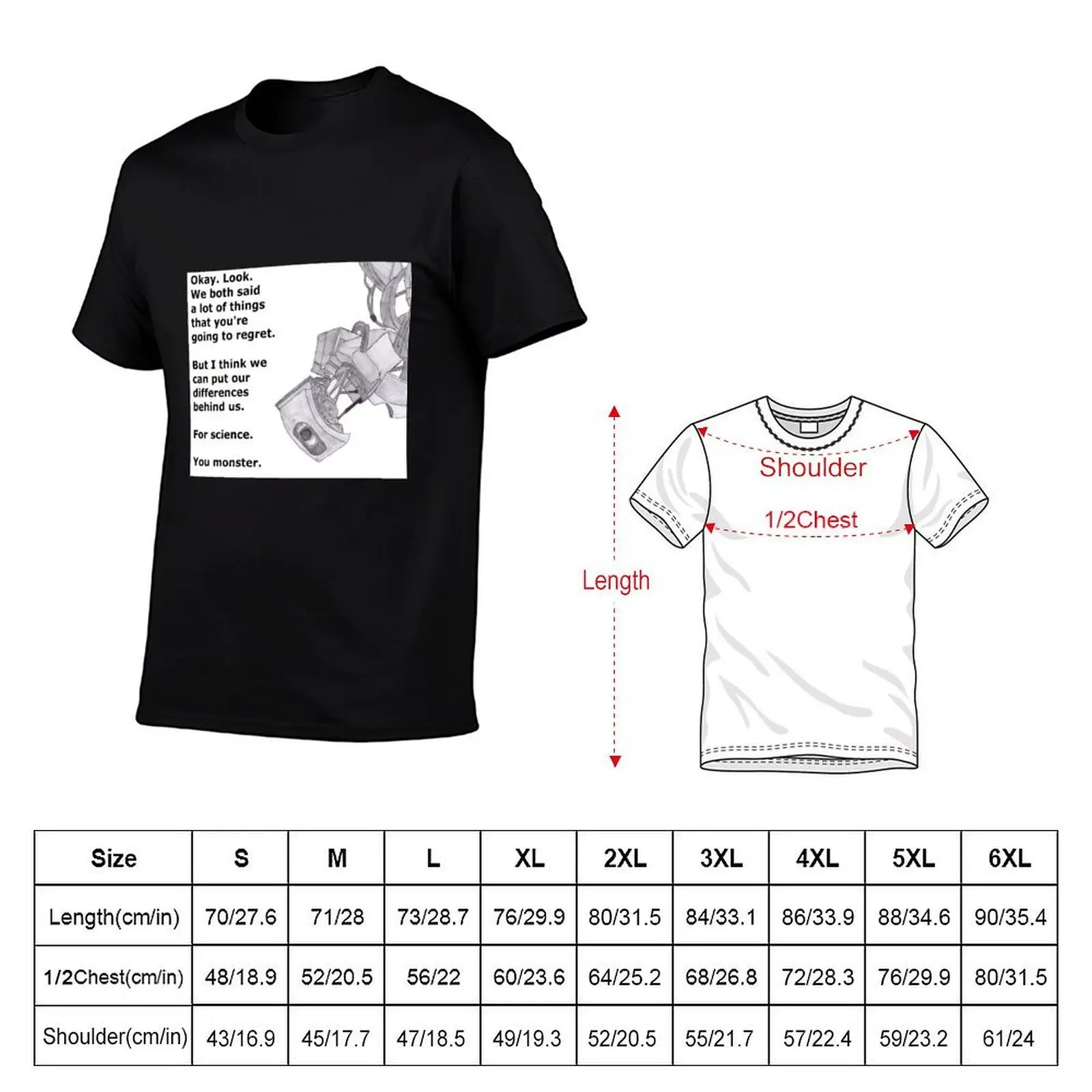 GLaDOS (Portal) T-Shirt Minimalist Graphic Tee Shirt