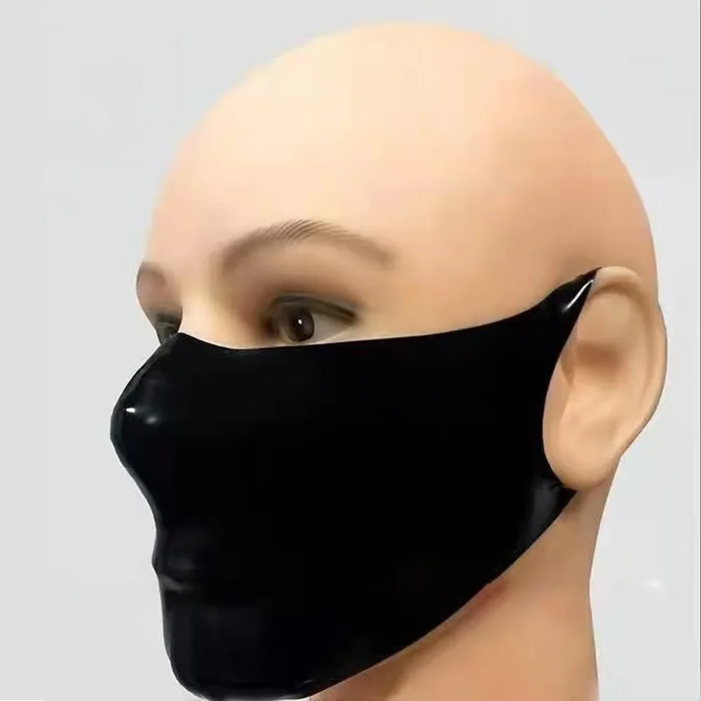 

mask with for playing rubber mask club party wear 100% latex hood costume 3pcs