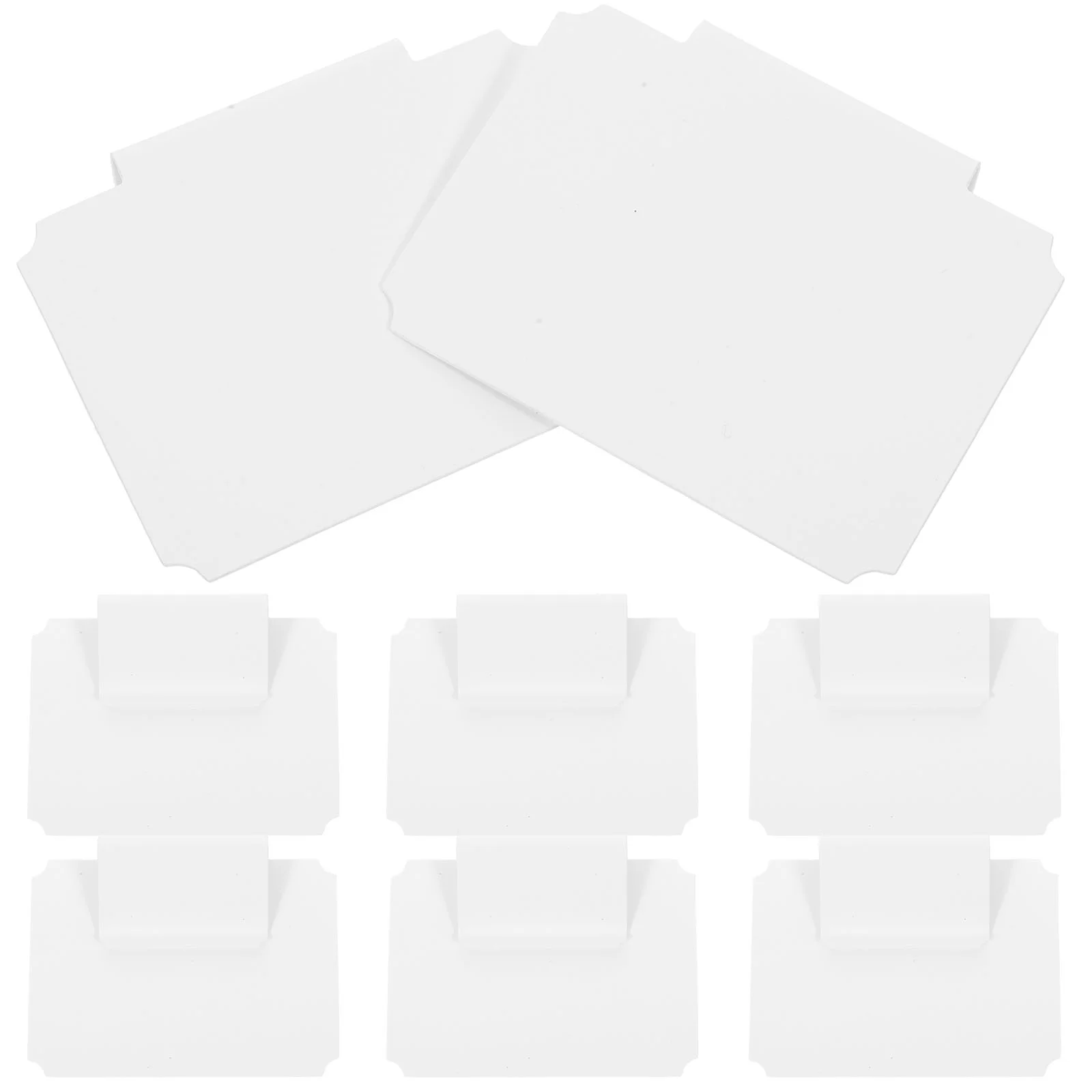 

Basket Label Removable Holder Storage Box Hanging (No 5-square Style-matte White) 8pcs Clip on Labels Boxes