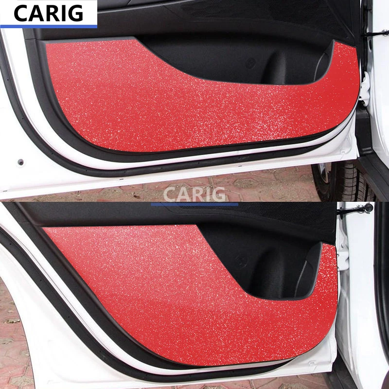 For HYUNDAI CRETA 20-22 Door Anti-kick Sticker Modified Carbon Fiber Pattern Interior Car Film Accessories Modification