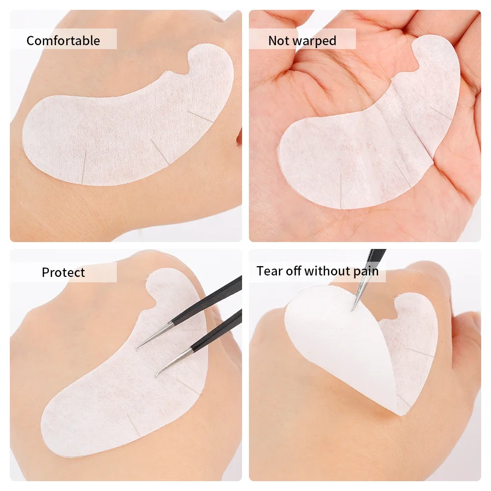 1/3/5Pair Lash Extension Eye Stickers Disposable Nonwoven Collagen Hydrogel Under Eye Pads Eyelash Extension Sticker Makeup Tool