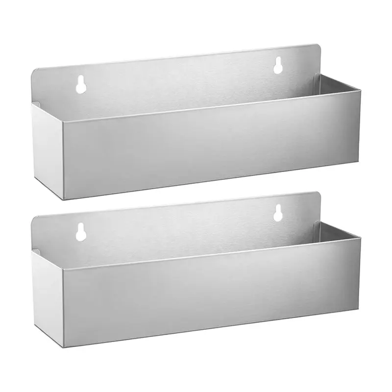 

AB46-2 PCS 15 Inch Single Speed Rail Stainless Steel Liquor Bottle Holder Wall Mounted Sprays Bottle Rack Drink Rail Shelf