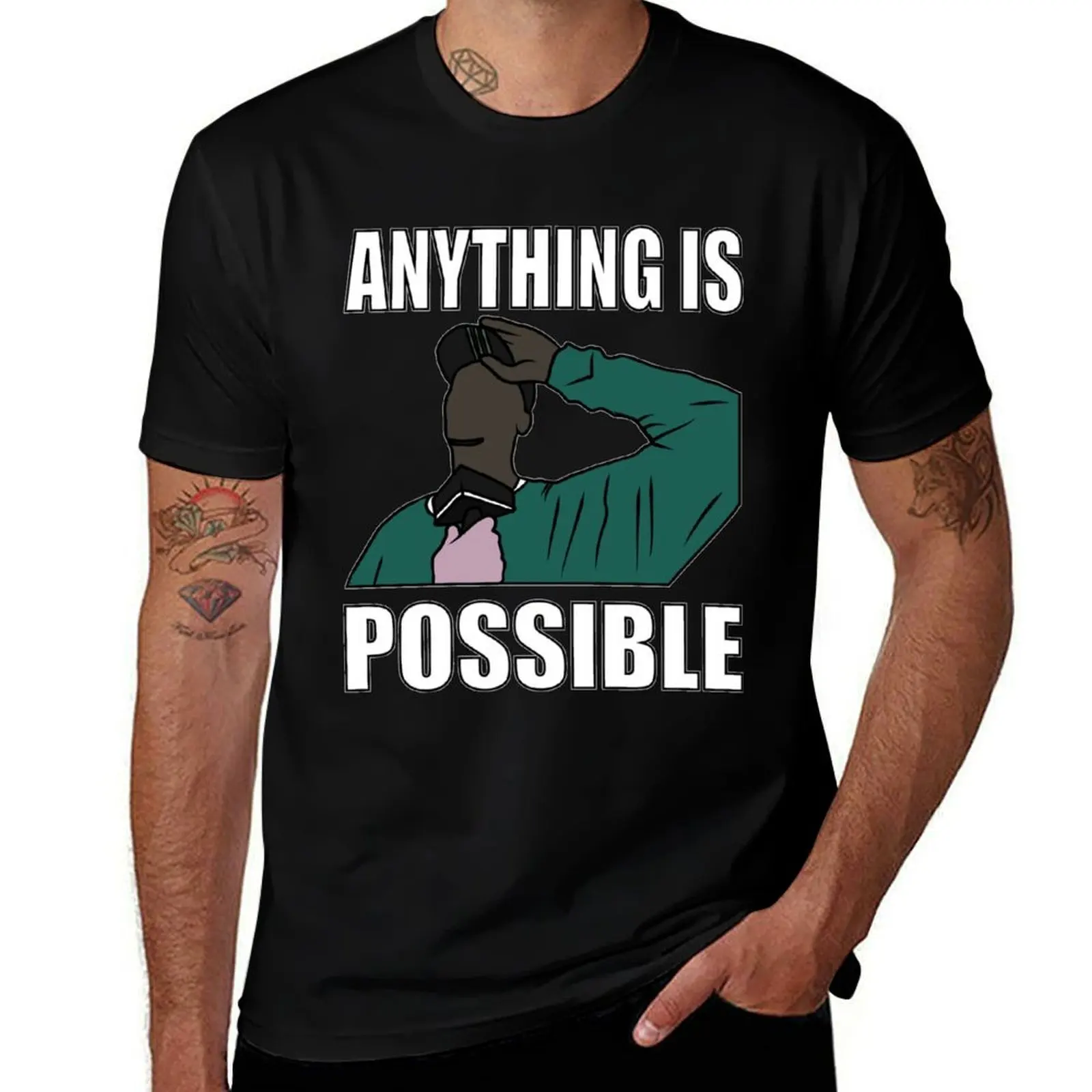 Kevin Garnett Anything Is Possible T-Shirt Big Size Short Sleeve Tee for Men T-Shirt