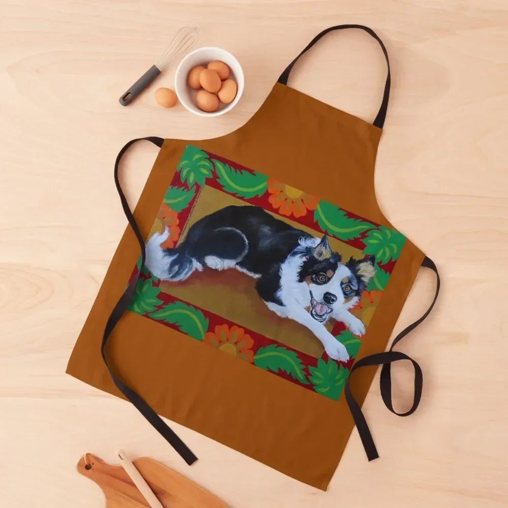 

Border Collie Ready To Work! Apron Women's Dresses Children'S Customizable Woman Kitchens Woman Apron