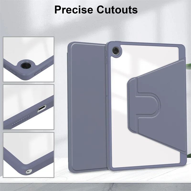 حافظة لهاتف لينوفو تاب 10.1 2025 حافظة ظهر أكريليك دوارة 360 درجة لهاتف لينوفو تاب 10 1 TB311XU TB311FU غطاء لوحي مع حامل قلم #4