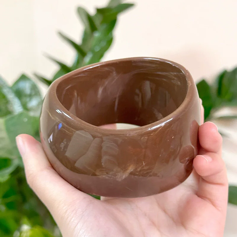 

Big Wide Candy Colors Acrylic Resin Round Geometric Bracelet Bangle For Women Exaggerated Bangles Jewelry