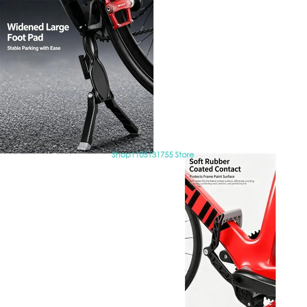 K0EF Space-Saving Cycle Parking Stand for Trail Pauses, Two-Leg Metal Support Rest for Travel Stops and Daily Use Time