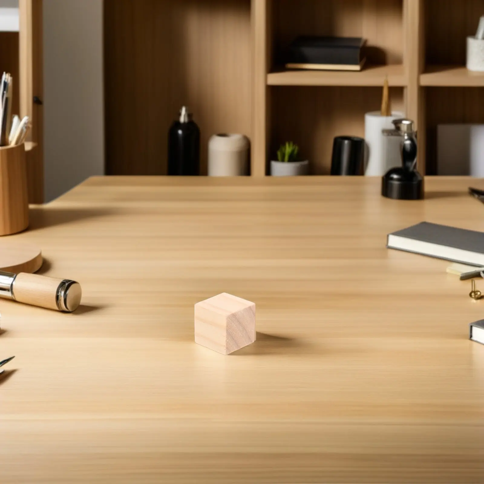 100 Pezzi Blocchi di Legno Naturale Non Trattati, Cubi Quadrati per Progetti Fai-da-Te, Pittura, Decorazione, Impilamento e Uso Educativo