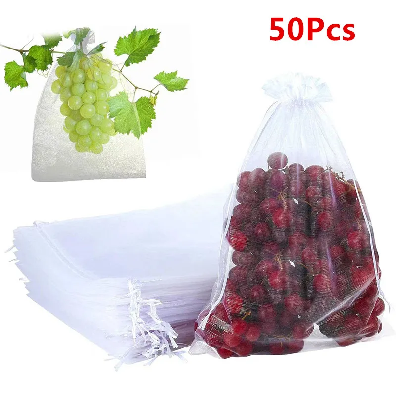 

Reusable Plant Protection Bags Grapes Fruit Grow Bags Strawberry Vegetable Netting Mesh For Pest Control Anti-Bird Garden Tools