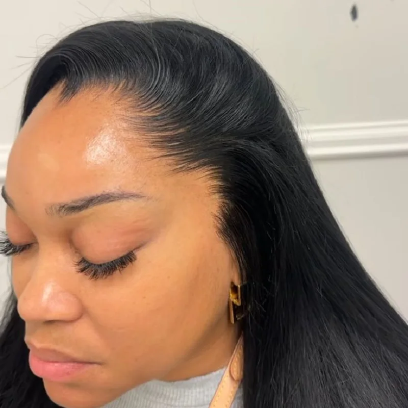 Vietnamese Straight Hair Lace Frontal For Women Make Wig 13x6 Transparent Lace Natural Black Hair For Women 4x4 Lace Closure