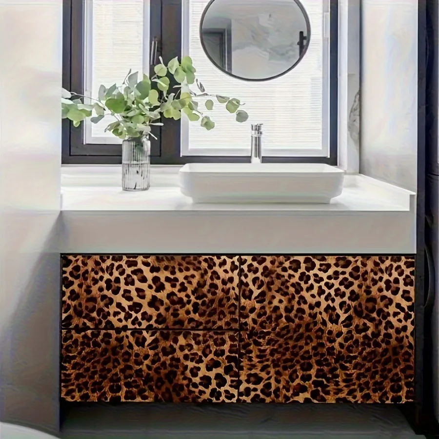 Matte Leopard Print Living Room Bedroom Decor Waterproof PVC Self Adhesive Wall Paper Muebles Kitchen Cabinets Contact Paper