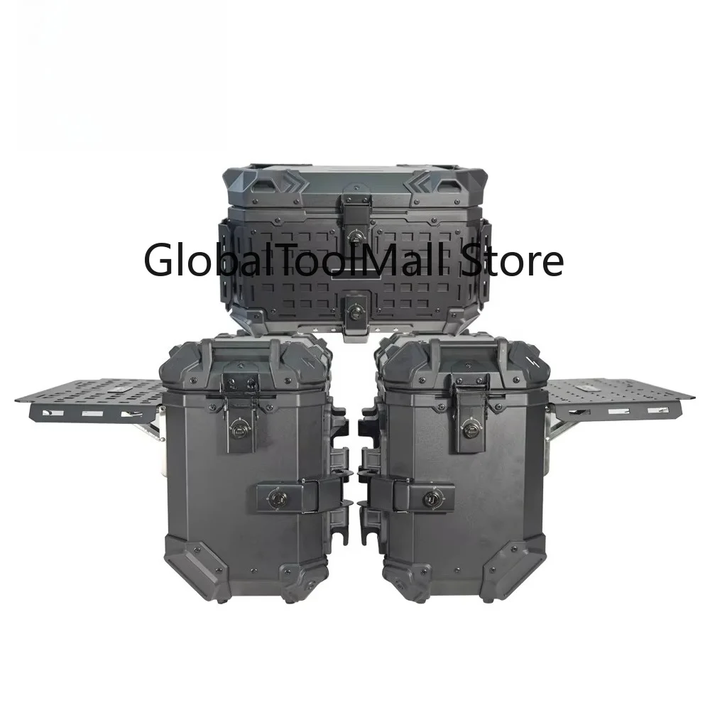 36L  Motorcycle TOP Boxes Sets  with  Folding Plate  Suitable for GS ADV1200/1250,   Sturdy and Durable Saddle Luggage Bag