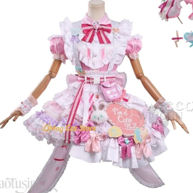 

OMag Cos Store: Костюм для женщин в стиле Idol Group I'm A Cutie Finder, платье Hana Suzzuki Pink Cake, милый и очаровательный наряд.