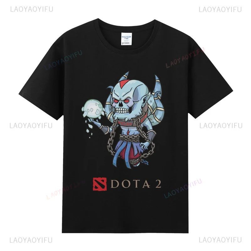 رجل تي شيرت DOTA 2 Camiseta القطن الخالص Crewneck الشهيرة لعبة تي شيرت عادية كول المحملة لعبة عشاق الهدايا قميص الجرافيك تي شيرت