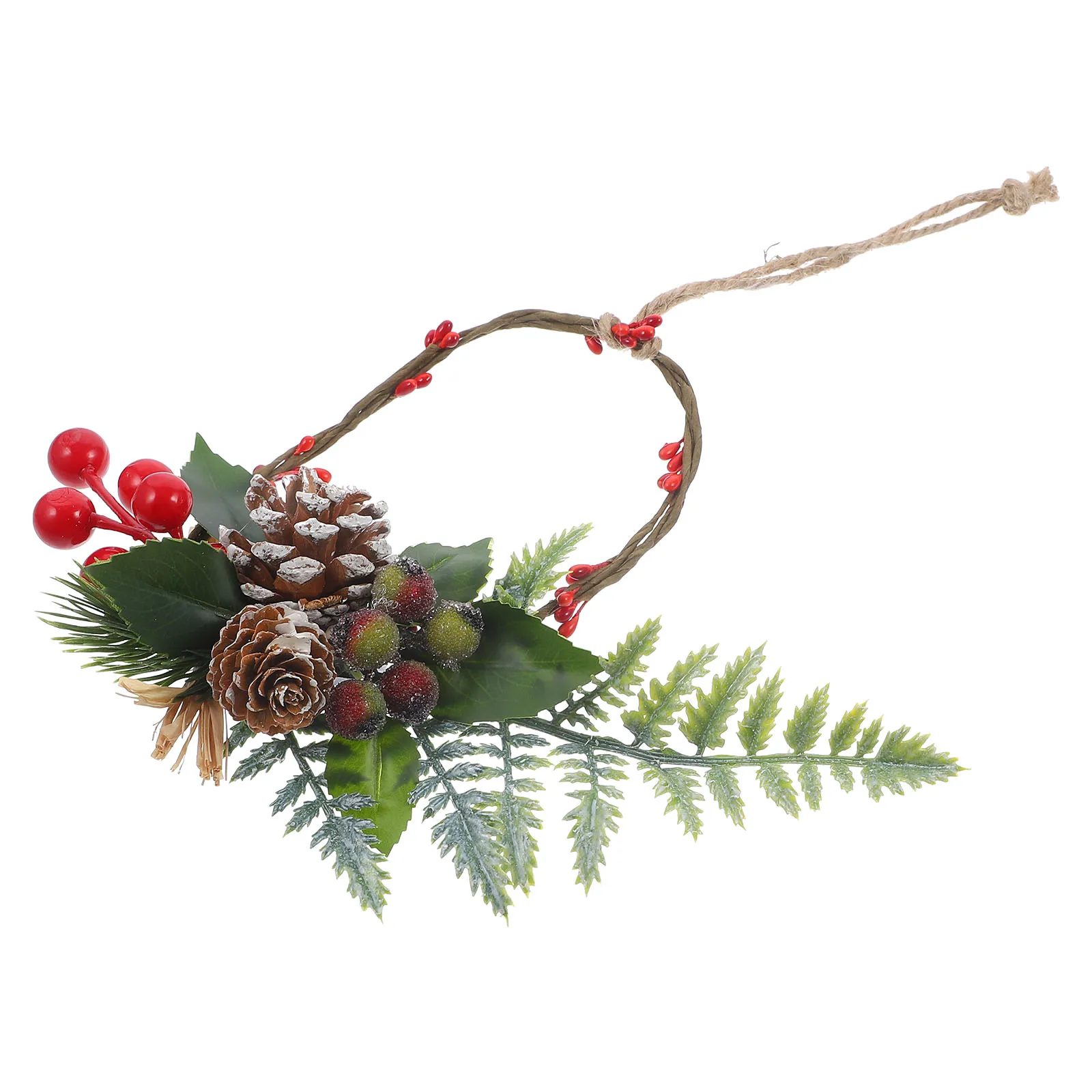 

Mini Wreath Xmas Hanging Decoration Festive Christmas Tree Ornament Suitable for Door Wall Garden Party Scene Layout