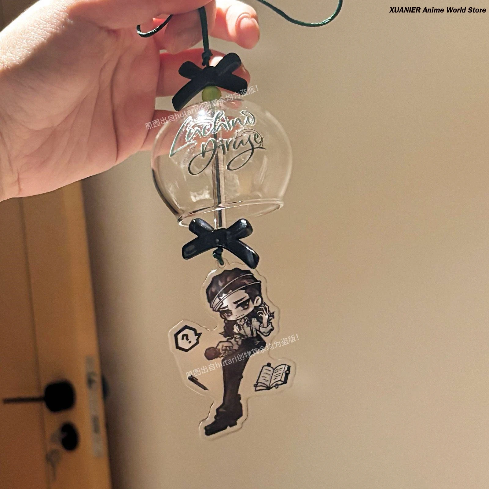 Anime Identity V The Dream Witch Freddy Riley Luchino Diruse DIY cristal transparente carillón de viento acrílico llavero colgante de juego
