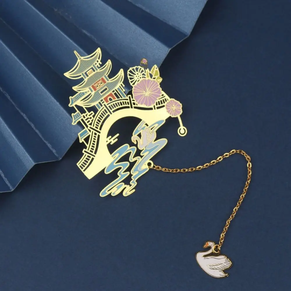 1 Pc Metal Hollowed Bookmark Ancient Tassel Bookmark Chinese Style Book Page Marker Book Paginator Birthday Gift