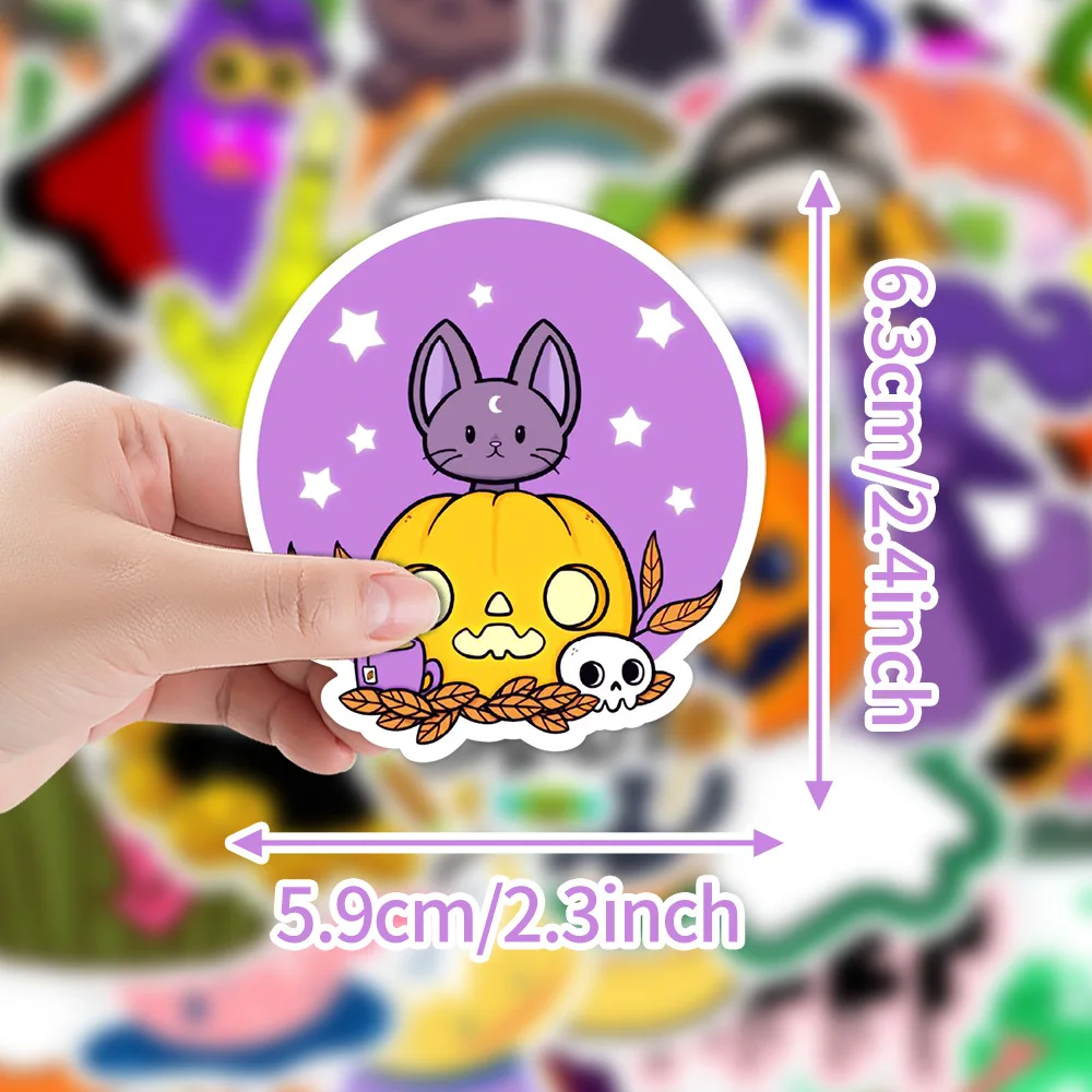 

10/30/50PCS Cartoon Halloween Cute Pumpkin Head Fun Doodle Stickers Waterproof Decals Children's Toys DIY Scrapbook Notebook