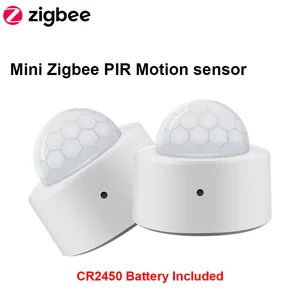Haozee 2 en 1 Zigbee Mini PIR Motion Detector +Sensor de alarma antirrobo de seguridad de infrarrojos pasivos de luz lux brillante 8 Mejor sensor de presencia de ventas Zigbee - №1