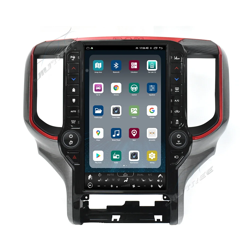 forAndroid 12 Car Radio Multimedia Player for Dodge Ram 2019 2020 2021 2022 Carplay Head Unit With 360 Tesla Screen Navigation