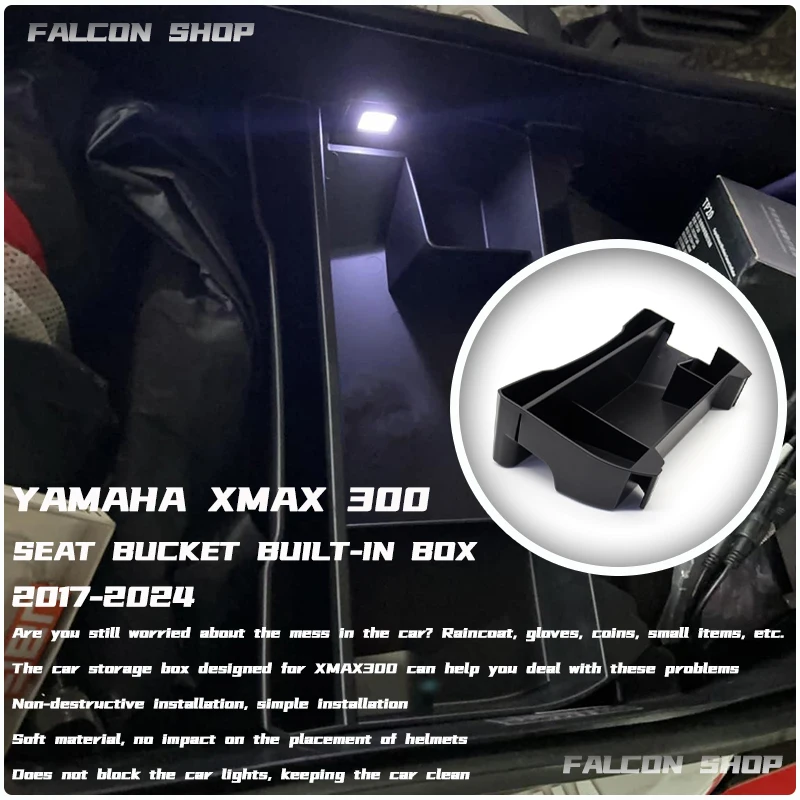 

Seat bucket built-in box For YAMAHA XMAX300 XMAX 300 2017 2018 2019 2020 2021 2022 2023 2024