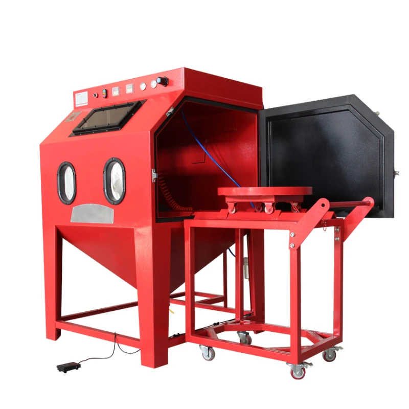 Box-type small manual sandblasting machine pulse filter element dust removal glass mold rust sandblasting machine equipment