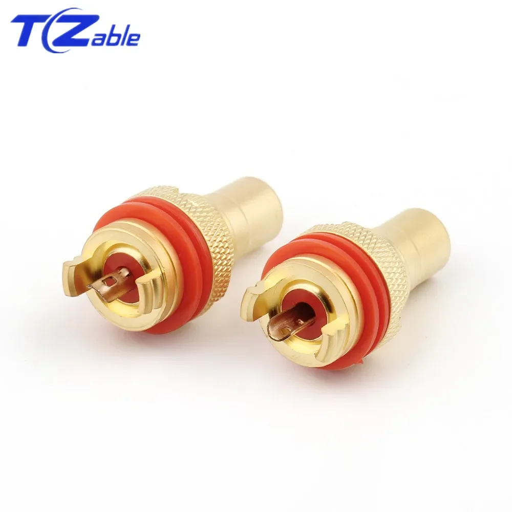 HiFi Plug Connector RCA Audio Connector Female Socket Chassis For CMC Connectors Rhodium Plated Copper Jack Copper Plug