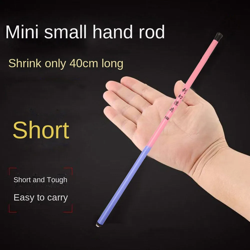 

40cm Storage Telescopic Fishing Rod 1.8m-3.6m Length Thin Mini Fishing Pole Ultra Short Ultralight Fishing Hand Pole Stream Lake