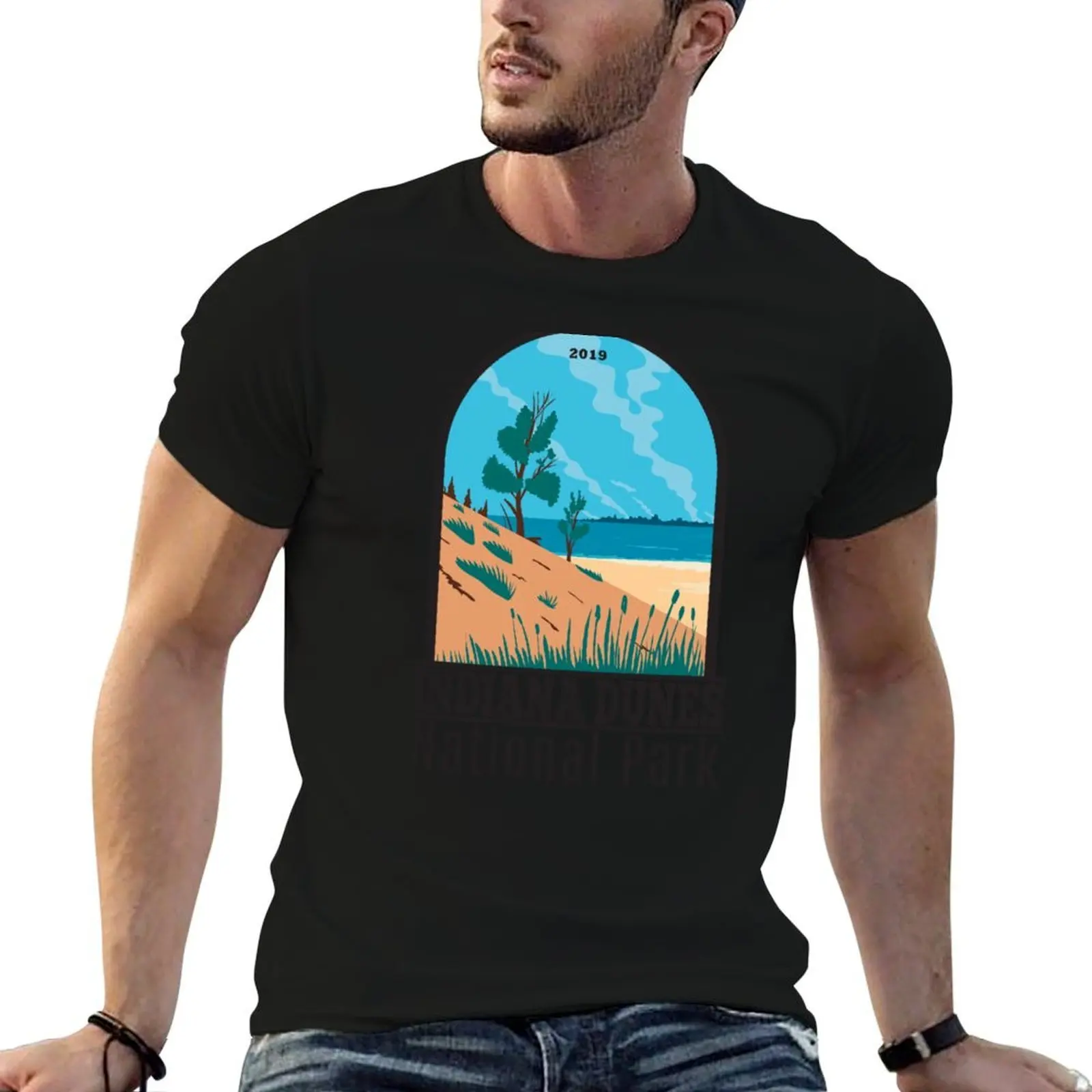 

Indiana Dunes National Park T-Shirt cotton t shirt pack cotton tshirt 100% T-Shirt