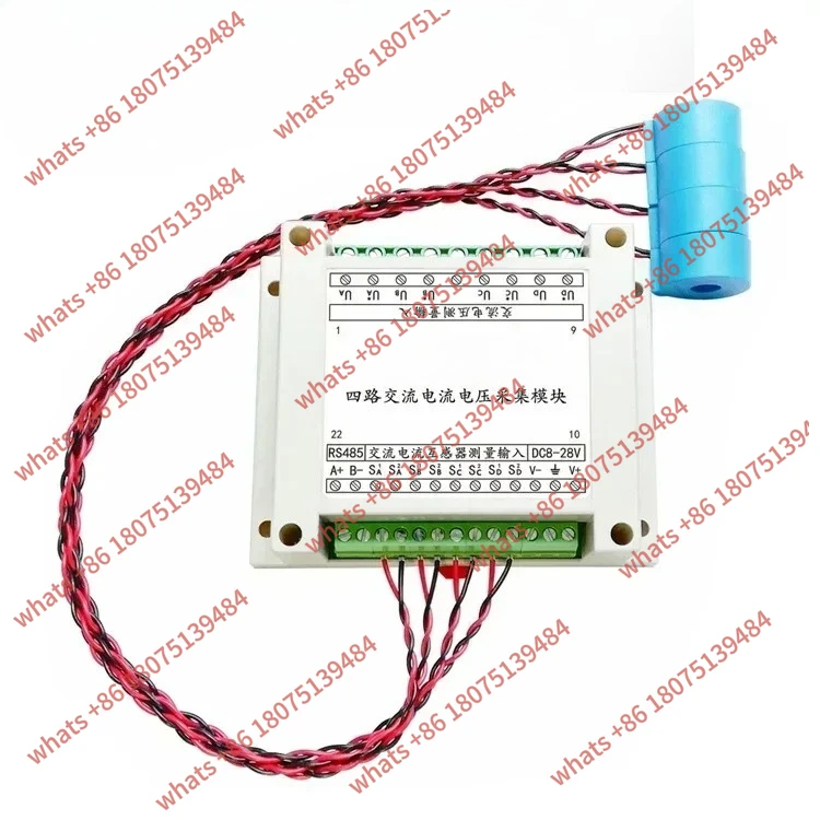 

Multi channel 4-channel AC current and voltage acquisition module power measurement transmitter sensor RS485