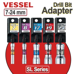 VESSEL 1/4'' Hex Power Nut Driver Drill Bit Adapter Handle Tools Electric Screwdriver Socket Wrench SL200790/SL200890/SL200990