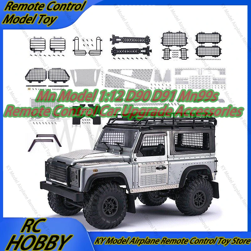 

Аксессуары для радиоуправляемых моделей MN 1:12 D90 D91 MN99S: Обновленные фары, оконные сетки, эмблемы на двери, воздухозаборники, брызговики