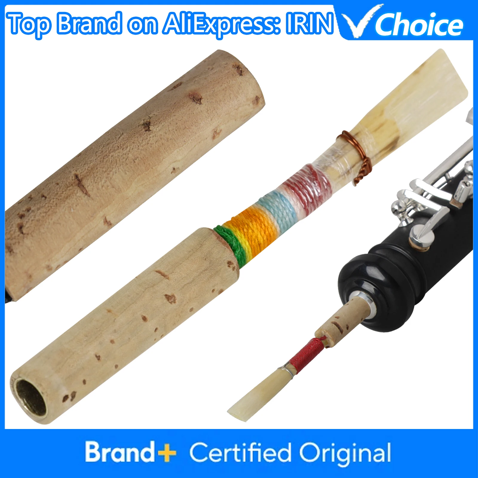Cañas para Oboe, corcho Premium, accesorios profesionales para instrumentos musicales de viento de madera, piezas de repuesto de caña para Oboe con estuche de plástico