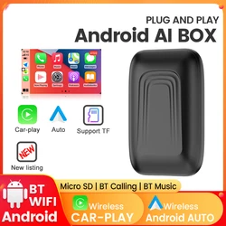 NEW Wireless Car-play Android AUTO Al BOX Plug and Play Screen Casting Function 4-core 2G+8G TF BT5.0 5G WIFI