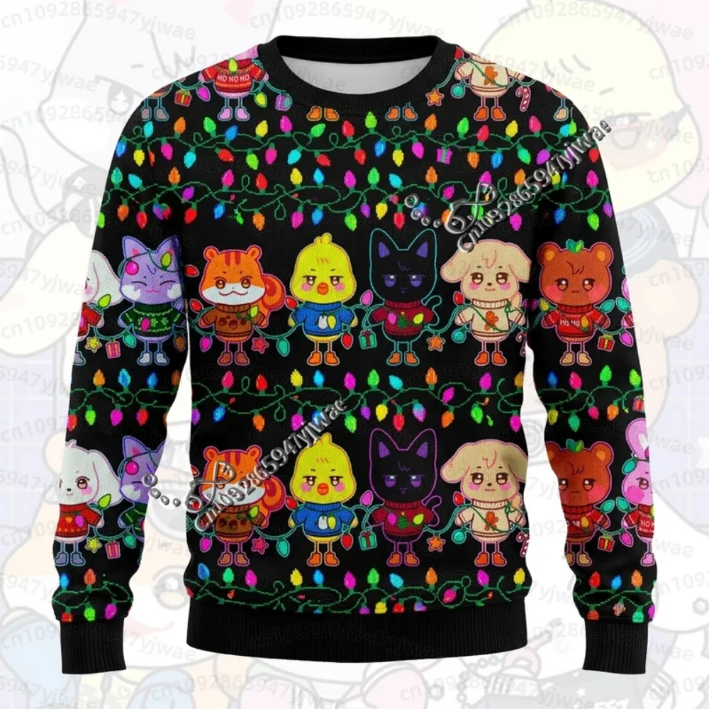26 Winter Cosplay Christmas Adult Kids O-Neck Hoodies Adorable Fairy Light Aniteez Christmas Ugly Sweater Gift Kids Sweatershirt