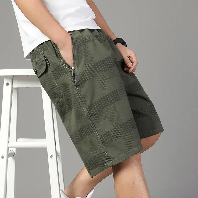 Big Size Cargo Shorts Men's Summer Light Weight Shorts Outdoor Sports Cool Breathable Beach Relaxed Fit Cotton Casual Shorts