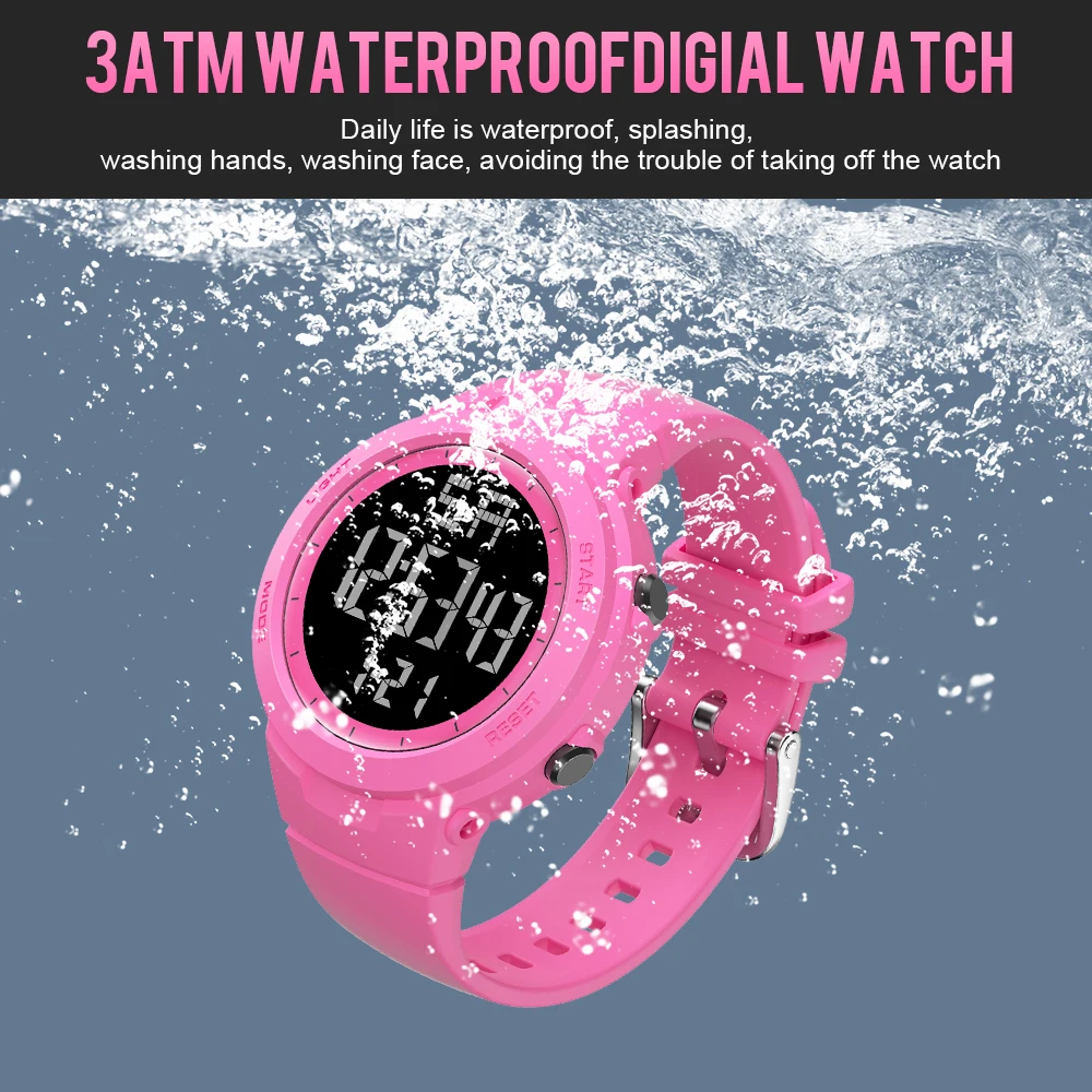 READ Unisex Digital Sports Watch | Silicone Strap | Stopwatch Alarm LED Light | 3ATM Water Resistant Pin Buckle Wrist Watch